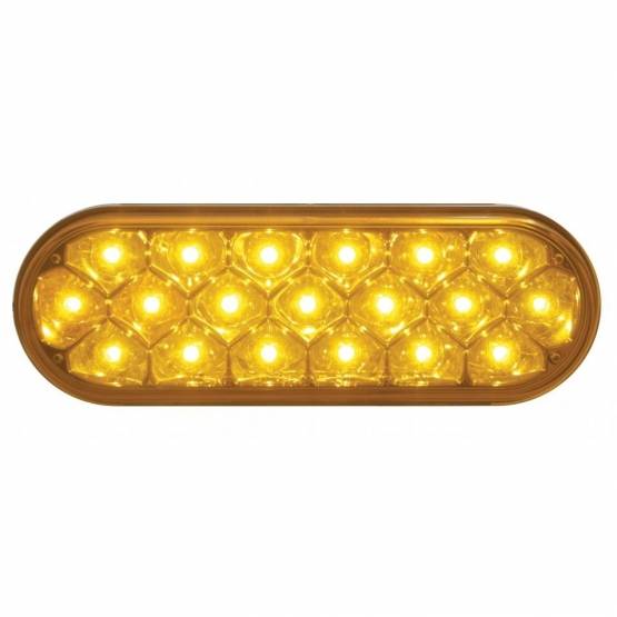 UNITED PACIFIC - UNITED PACIFIC - 39704 - LUZ DE SEÑAL DE GIRO REFLECTOR OVALADA DE 19 LED DE 6" - LED ÁMBAR/LEENTE ÁMBAR