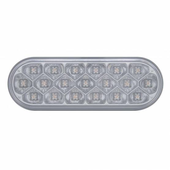 UNITED PACIFIC - UNITED PACIFIC - 39706 - LUZ DE SEÑAL DE GIRO REFLECTOR OVALADA DE 19 LED DE 6" - LED ÁMBAR/LENTE TRANSPARENTE