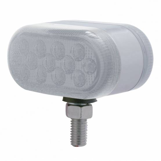 UNITED PACIFIC - UNITED PACIFIC - 39730 - LUZ OVALADA DE DOBLE CARA REFLECTOR DE 26 LED DE DOBLE FUNCIÓN - LED ÁMBAR Y ROJO / LENTE TRANSPARENTE