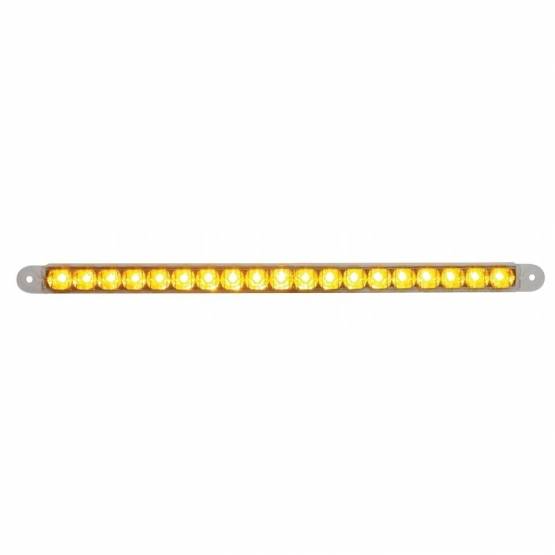 UNITED PACIFIC - UNITED PACIFIC - 39775 - BARRA DE LUCES DE SEÑAL DE GIRO REFLECTORA DE 19 LED DE 12" - LED ÁMBAR/LEENTE TRANSPARENTE