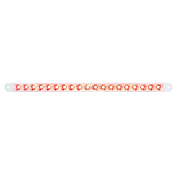 UNITED PACIFIC - UNITED PACIFIC - 39776B - BARRA DE LUCES REFLECTORAS DE 19 LED DE 12" (PARADA, GIRO Y TRASERA) - LED ROJO/LENTE TRANSPARENTE (A GRANEL)