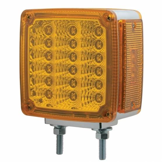 UNITED PACIFIC - UNITED PACIFIC - 39777 - LUZ DE SEÑAL DE GIRO DE DOBLE CARA REFLECTOR DE 39 LED - LED ÁMBAR/LEENTE ÁMBAR