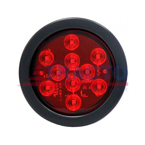 GENERICA - GENERICA-PPN1491-PLAFON 10 LEDS ROJO REDONDO 4" CON GROMET"