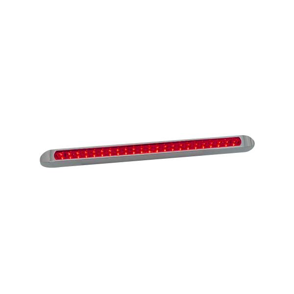 ATM - ATM - 1025R - PLAFON BARRA ATM 17 LEDS ROJO 34 X 2.8X 2.2 CM BISEL CROMADO 12-24V