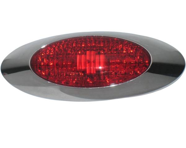 GENERICA - GENERICA-PPN1455-PLAFON OVALADO CON BISEL CROMADO CON FOCO ROJO