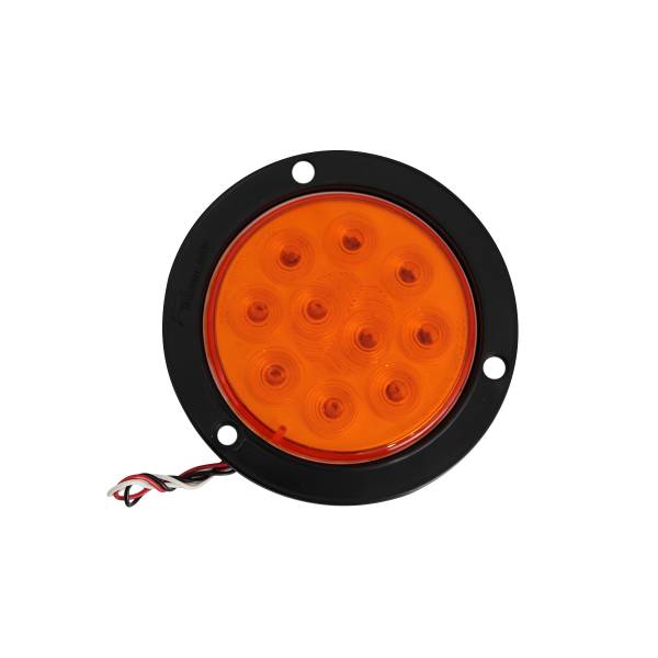 GENERICA - GENERICA-PPN0135-PLAFON 10 LEDS AMBAR REDONDO 4" FLANGE NEGRO