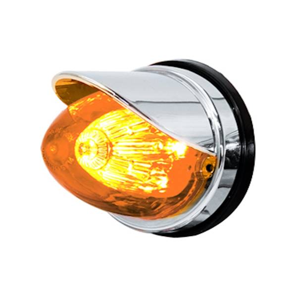 ATM - ATM - 1058CAV - PLAFON ATM 9 LEDS AMBAR REPUESTO DE ZEPELIN REDONDO 7.2 X 7.5 CM VICERA CROMADA 12-24V
