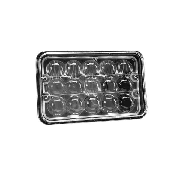 TRUX - TRUX - TLED-H5 - LUZ RECTANGULAR DELANTERA DE 4" X 6“ 15 LED TODOTERRENO COMBINACION LUZ ALTA Y BAJA 12-24V