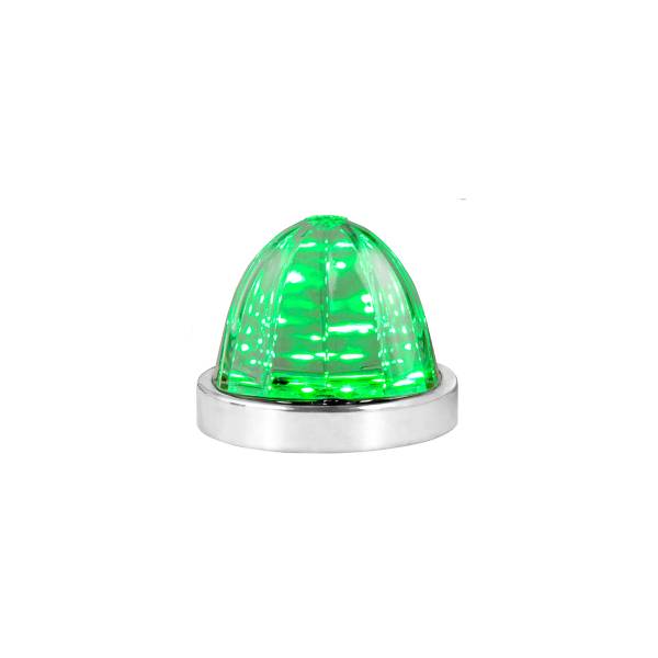 GRAND GENERAL - GRAND GENERAL - 81949GG - PLAFON GRAND GENERAL WATERMELON 18 LEDS VERDE MICA TRANSPARENTE 12V CON BISEL DE ACERO INOXIDABLE
