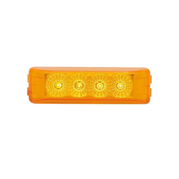 ATM - ATM - ATM-39463 - PLAFON 4 LEDS RECTANGULAR SERIE 19 CON REFLEJANTE MICA Y LUZ AMBAR