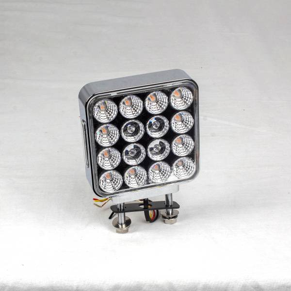 TRUX - TRUX - TLED-SDXP - DIRECCIONAL TRUX CUADRADA DOBLE CARA AMBAR Y ROJO  AUXILIAR PURPURA 38 DIODOS