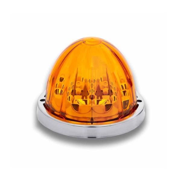 TRUX - TRUX - TLED-WTA - PLAFON REPUESTO TRUX REDONDO WATERMELON 19 LEDS AMBAR MICA VIDRIO BISEL PLASTICO CROMADO 12V