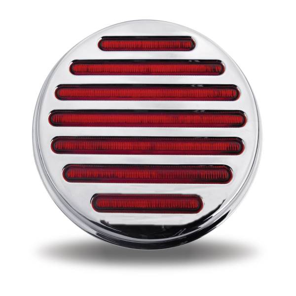 TRUX - TRUX - TLED-F4R - PLAFON TRUX 49 LEDS ROJO REDONDO 4" BISEL CROMADO 12V