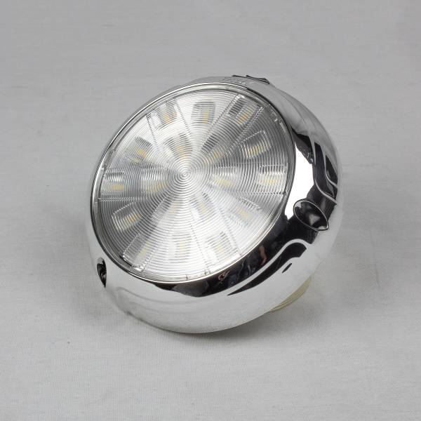 TRUX - TRUX - TLED-ID20 - LUZ INTERIOR TRUX REDONDA PETERBILT 18 LED 6 COLORES BLANCO/AZUL/ROJO/AMBAR/VERDE/MORADO CROMADA 12V