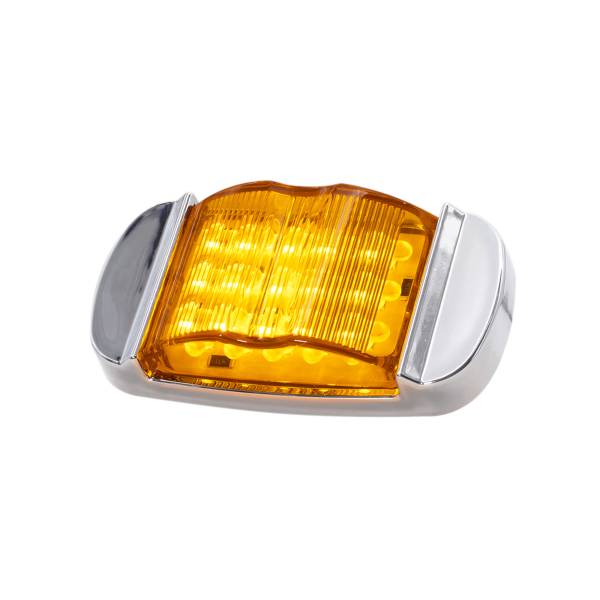 ATM - ATM - ATM-39904B - PLAFON ATM 14 LEDS AMBAR RECTANGULAR TIPO CARRITO BISEL CROMADO 12-24V
