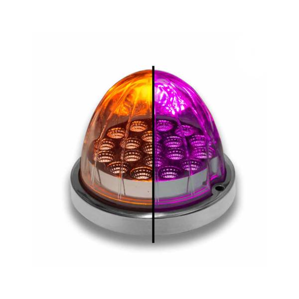 TRUX - TRUX - TLED-WXAP - PLAFON TRUX 19 LEDS REDONDO AMBAR/PURPURA LUZ TIPO SANDIA 12V
