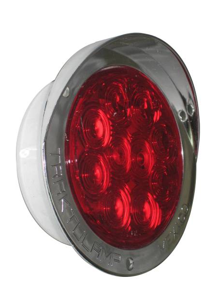 GENERICA - GENERICA-PPN8029CA-LUZ REDONDA 4" 10 LEDS CON FLANGE CROMADA AMBAR