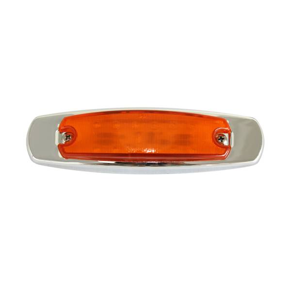 ATM - ATM - ATM-38134 - PLAFON 12 LEDS AMBAR PETERBILT CON BISEL CROMADO