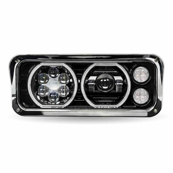 TRUX - TRUX - TLED-H122 - FARO TRUX KENWORTH T600/T800/W900A/W900B/W900L PETERBILT 365/378/379 LEDS HALO NEGRO LADO CHOFER