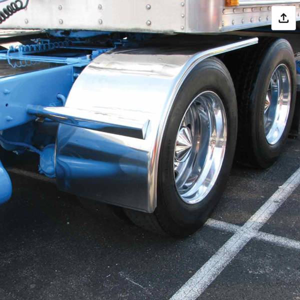 TRUX - TRUX - TFEN-H16 - SALPICADERA TRUX LISA DELANTERA 72" CON BORDE ENROLLADO ACERO INOXIDABLE
