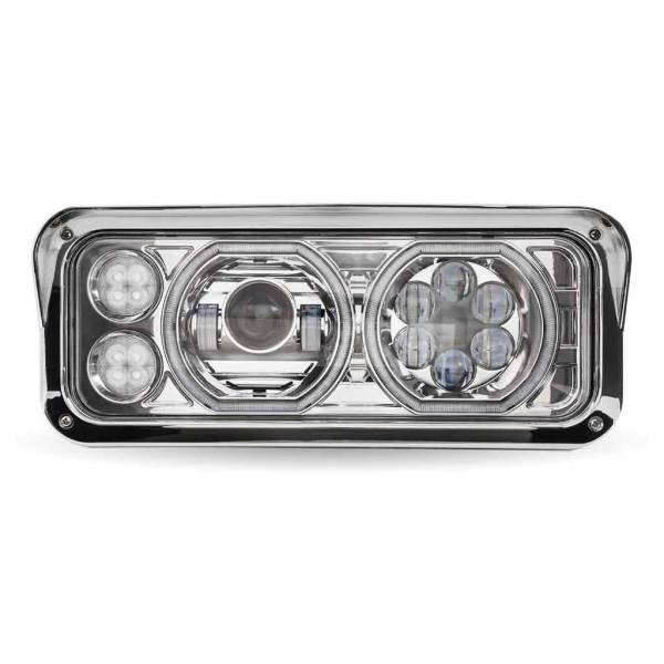 TRUX - TRUX - TLED-H121 - FARO TRUX UNIVERSAL LED CON AUXILIAR ANILLO HALO CROMADA LADO PASAJERO