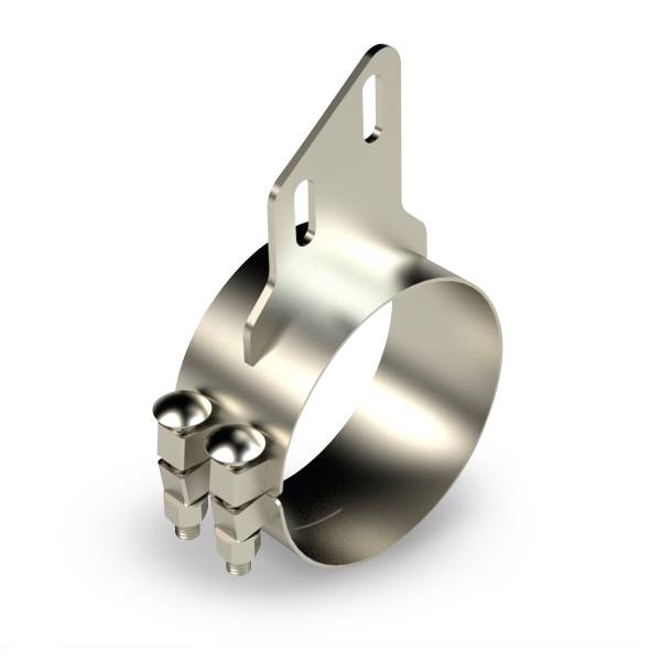EXFLEX - EXFLEX - ACP600-SC - ABRAZADERA DE CINCHO 6" PETERBILT CON BASE ANGULADA ACERO INOXIDABLE CROMADO