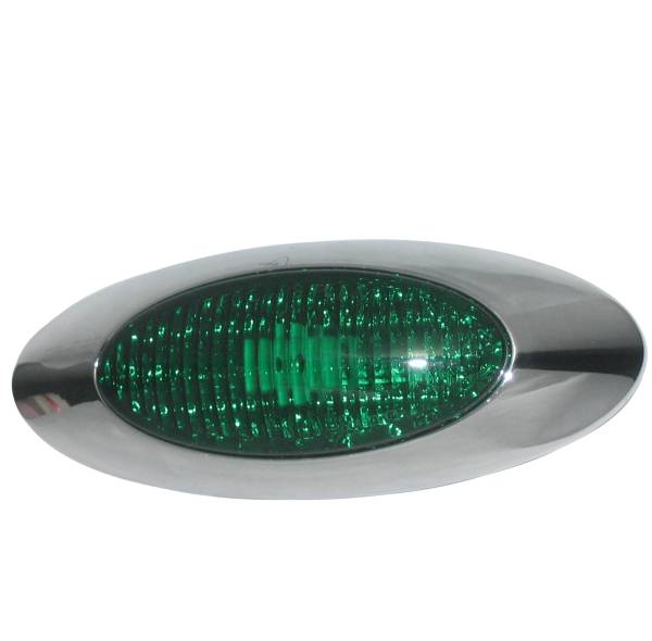 GENERICA - GENERICA-PPN1501-PLAFON OVALADO CON BISEL CROMADO CON FOCO VERDE