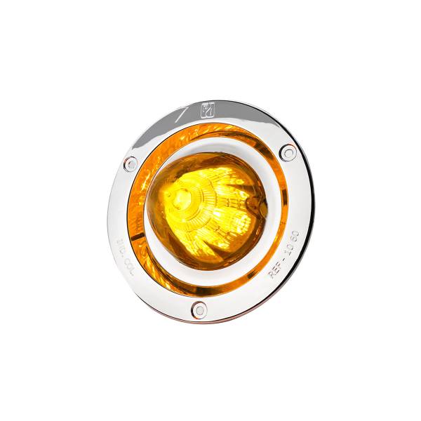 ATM - ATM - 1060A - PLAFON ATM 9 LEDS AMBAR REDONDO 14,2 X 6,4 CM BISEL ACERO INOXIDABLE 12-24V