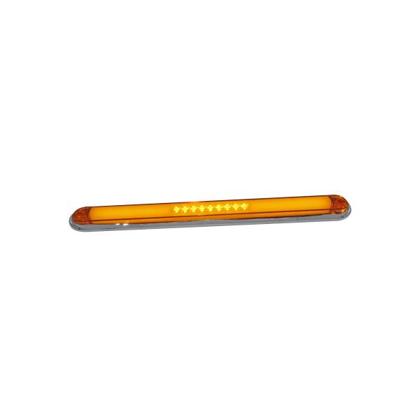 ATM - ATM - 1025BH - PLAFON BARRA ATM 51 LEDS AMBAR 17 1/4" X 1" X 3/4" HALO BISEL CROMADO 12-24V