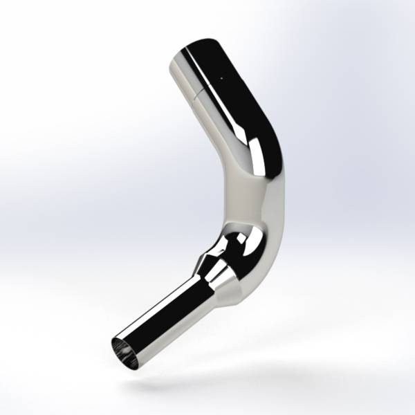 EXFLEX - EXFLEX - ECK12718050-L - CODO CROMADO 8" LARGO 45" KENWORTH W900L AEROCAB 2003-2006 CON REDUCCION A 5" OD LADO CHOFER
