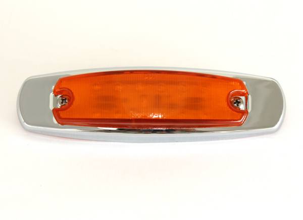 ATM - ATM - ATM-38305 - LUZ REFLECTOR PET 12 LEDS AMBAR LENS AMBAR CON BISEL METALICO