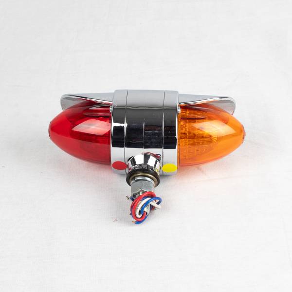 ATM - ATM - 1058V - PLAFON ATM DIRECCIONAL 18 LEDS AMBAR/ROJO 17.4 X 8.8 X 7.6 CM 24V VISERA CROMADA 12-24V