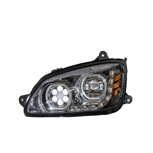 ATM - ATM - 20119122 - FARO ATM KENWORTH T660/T370/T460 FONDO CROMADO LEDS LADO CHOFER