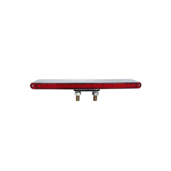 ATM - ATM - 1034 - PLAFON BARRA ATM 40 LEDS AMBAR/ROJO 12 1/4" X 3/4" BISEL CROMADO 12-24V