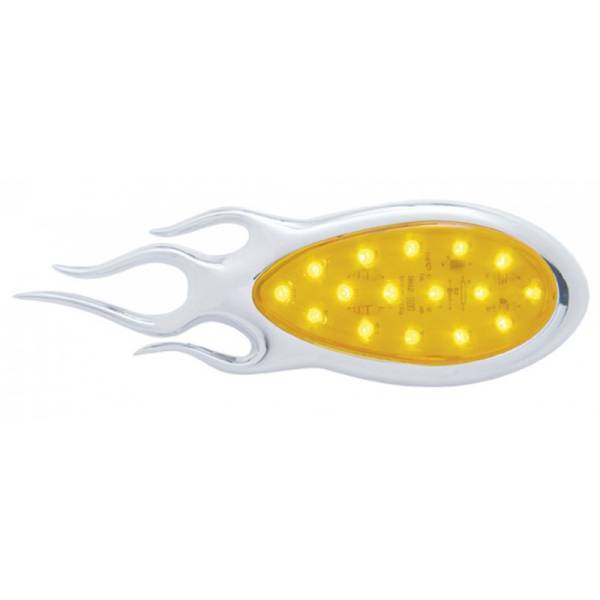 UNITED PACIFIC - UNITED PACIFIC - 38808 - LUZ"INFIERNO" 16 LEDS AMBAR CON BISEL CROMADA