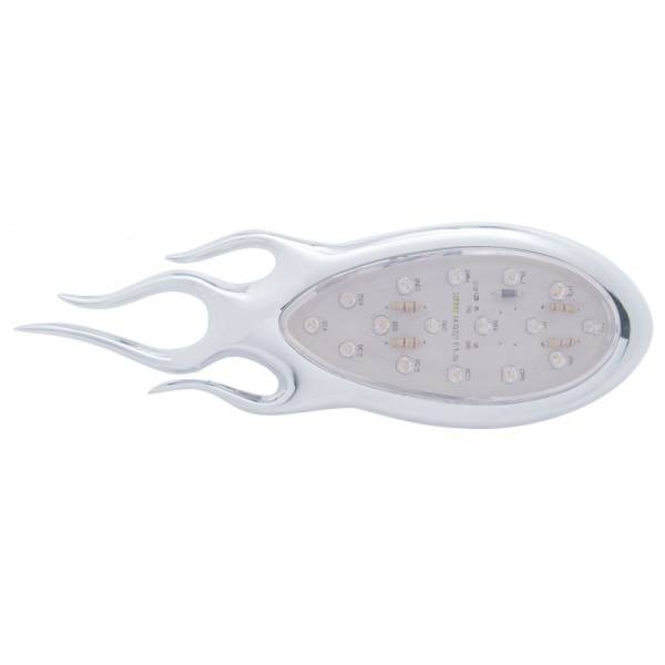 UNITED PACIFIC - UNITED PACIFIC - 38809 - PLAFON ROJO 16 LEDS OVALADO CON BISEL CROMADO FLAMA MICA ROJA