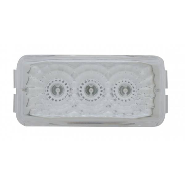 UNITED PACIFIC - UNITED PACIFIC - 39525 - PLAFON RECTANGULAR CHICO MICA CLARA LUZ AMBAR 3 LEDS