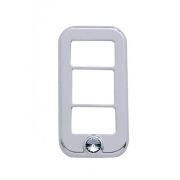 UNITED PACIFIC - UNITED PACIFIC - 42046 - BISEL PARA SWITCH CON 3 PERFORACIONES CON DIAMANTE GRIS PAQUETE 3