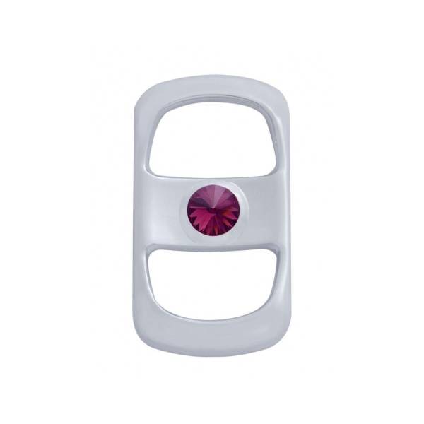 UNITED PACIFIC - UNITED PACIFIC - 42053 - CUBIERTA PLASTICO CROMADA DEL INTERRUPTOR CON DIAMANTE PURPURA 3 PIEZAS FREIGHTLINER