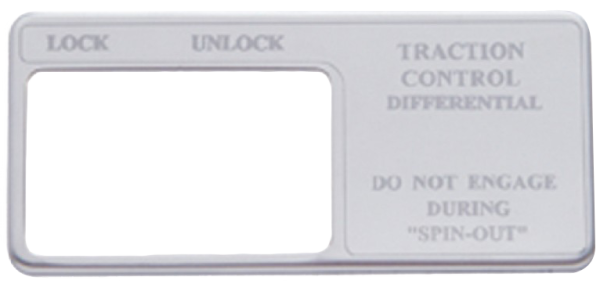 UNITED PACIFIC - UNITED PACIFIC - 48504 - PLACA DECORATIVA PARA SWITCH EJE TRASERA TRACC. DIFERENCIAL