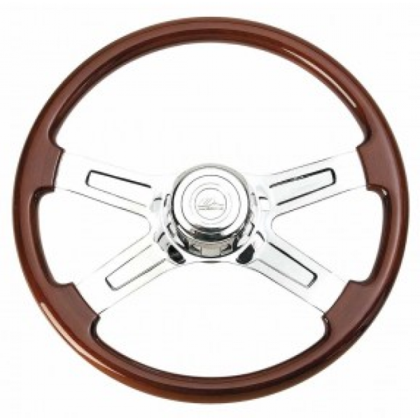UNITED PACIFIC - UNITED PACIFIC - 88113 - VOLANTE 18" KENWORTH 95-97 PETERBILT 93-984 BRAZOS CROMADOS ARO MADERA