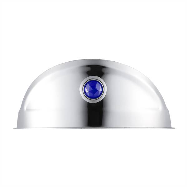UNITED PACIFIC - UNITED PACIFIC - 10444 - VISERA CROMADA CON PUNTO DE CRISTAL AZUL PARA FARO DE 7"
