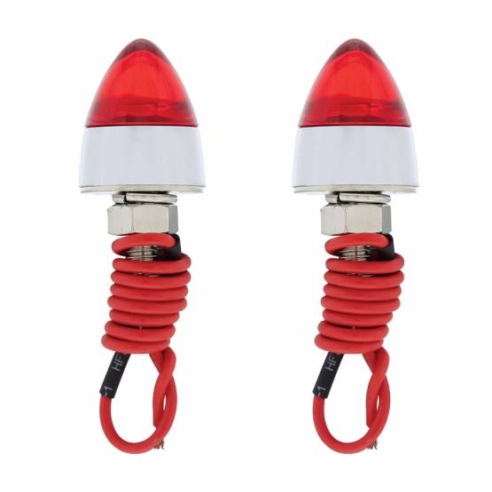 UNITED PACIFIC - UNITED PACIFIC - 10867 - SUJETADOR DE PLACA DE MATRÍCULA LED BULLET - ROJO (PAQUETE DE 2)