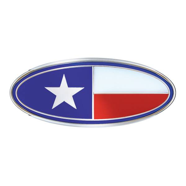 UNITED PACIFIC - UNITED PACIFIC - 10934 - EMBLEMA OVALADO CROMADO - BANDERA DE TEXAS