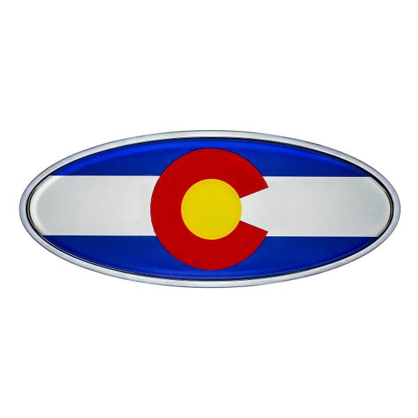 UNITED PACIFIC - UNITED PACIFIC - 10974 - EMBLEMA DE LA BANDERA DE COLORADO CROMADA FUNDIDA