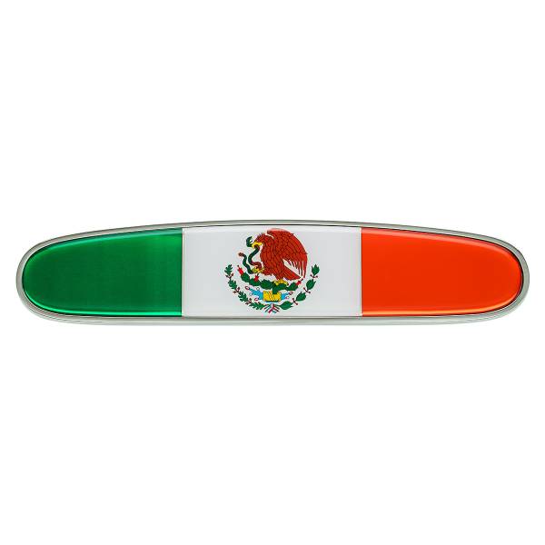 UNITED PACIFIC - UNITED PACIFIC - 11004 - EMBLEMA BANDERA DE MÉXICO FUNDIDO CROMADO