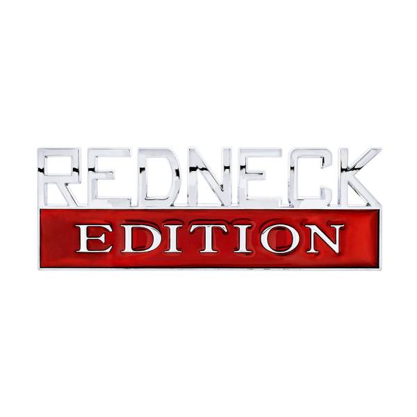 UNITED PACIFIC - UNITED PACIFIC - 11018 - EMBLEMA DE ACENTO "REDNECK EDITION" CROMADO FUNDIDO A PRESIÓN