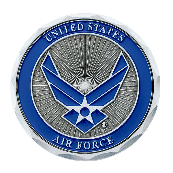 UNITED PACIFIC - UNITED PACIFIC - 22974 - MEDALLÓN DE METAL ADHESIVO MILITAR DE EE. UU. DE 1-3/4" - FUERZA AÉREA