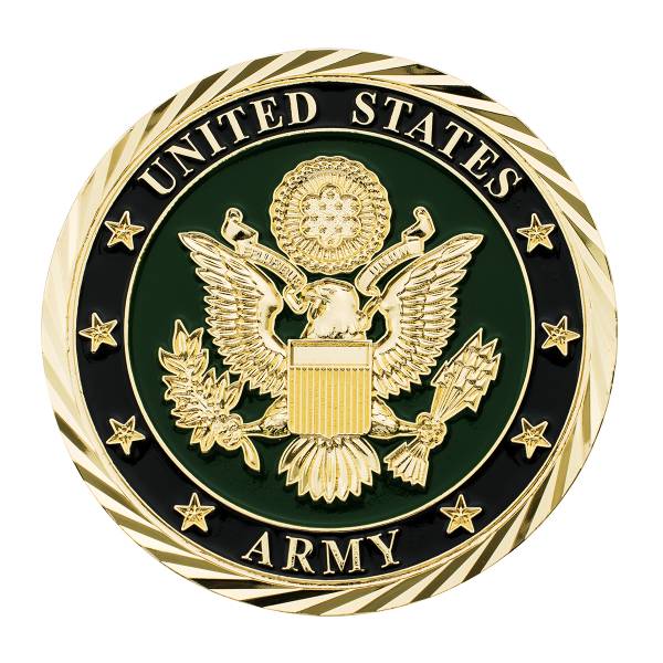 UNITED PACIFIC - UNITED PACIFIC - 22975 - MEDALLÓN DE METAL ADHESIVO MILITAR DE EE. UU. DE 1-3/4" - EJÉRCITO