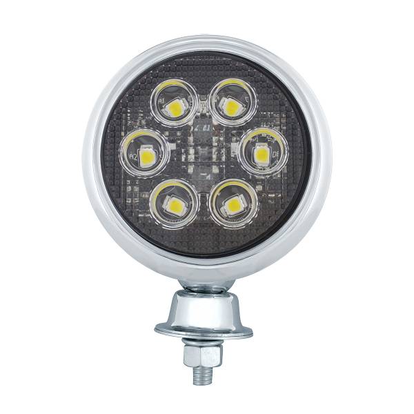 UNITED PACIFIC - UNITED PACIFIC - 30660 - LUZ DE TRABAJO REDONDA DE 6 LED DE ALTA POTENCIA CON CARCASA DE INOXIDABLE ESTILO LÁGRIMA